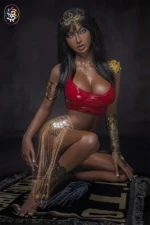 148cm(4ft10) G-cup Black Curvy Sex Doll-Hailey